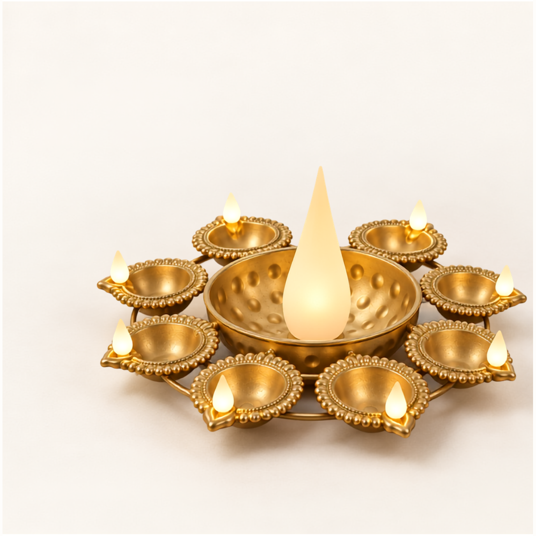 Jashn illuminated diya centerpiece, hero
