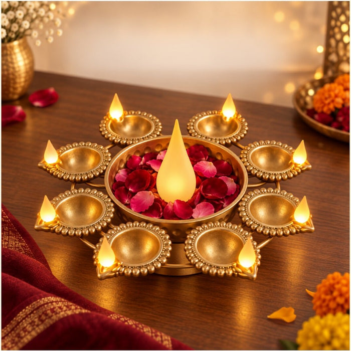 Jashn illuminated diya centerpiece, lifestyle
