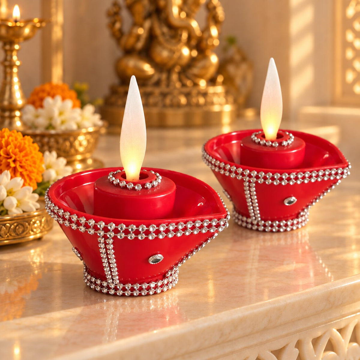 Moving Flame diya, lifestyle mandir